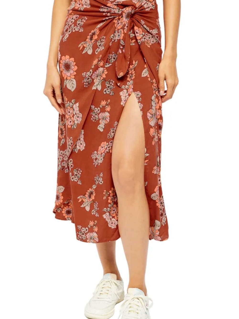 Free People Sunday Floral Midi Skirt